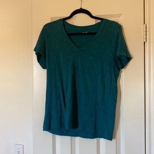 madewell cotton v neck tee